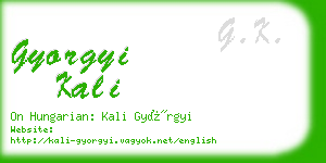 gyorgyi kali business card